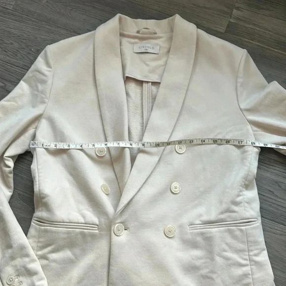 Circolo 1901 | 95% cotton cream  double breasted premium blazer - Picture 6 of 16